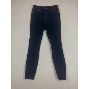 Ksubi Hi N Wasted Noir Flash Womens 26 Black Jeans Pockets‎ Stretch